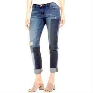 Women's 10 Kut From The Kloth Catherine Boyfriend Denim Patchwork Jeans